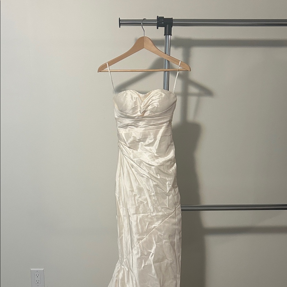 Strapless Silk bridal gown by Barbra Allin